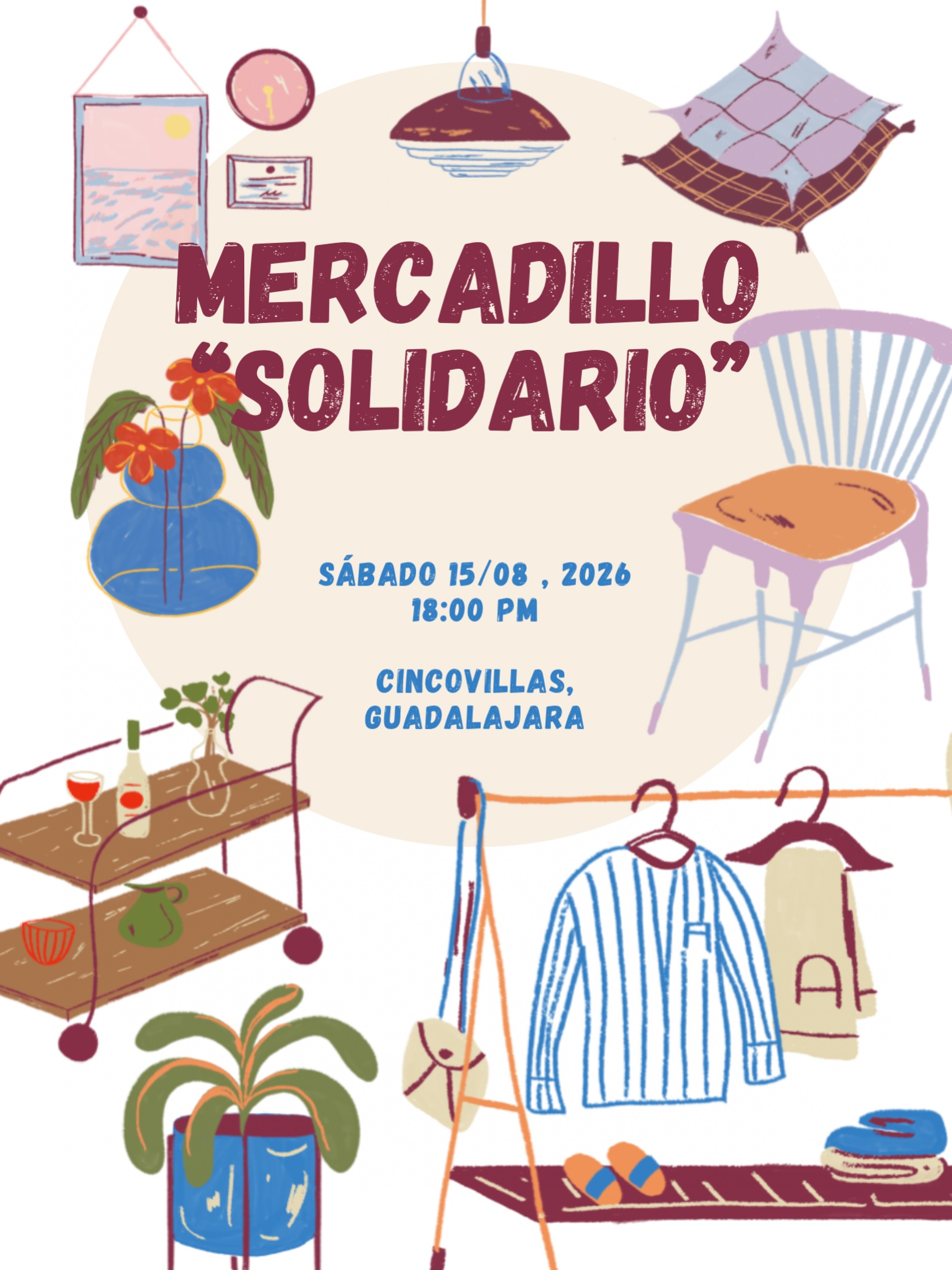 Cartel del Mercadillo Solidario de Cincovillas 2026