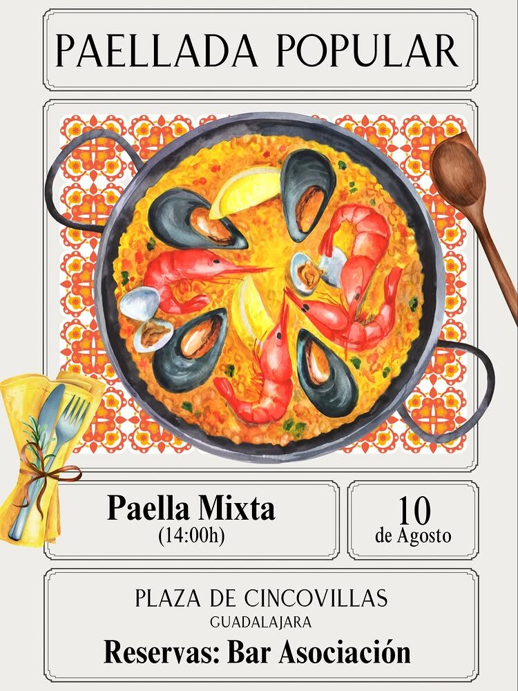 Cartel de la Paellada Popular de Cincovillas 2026