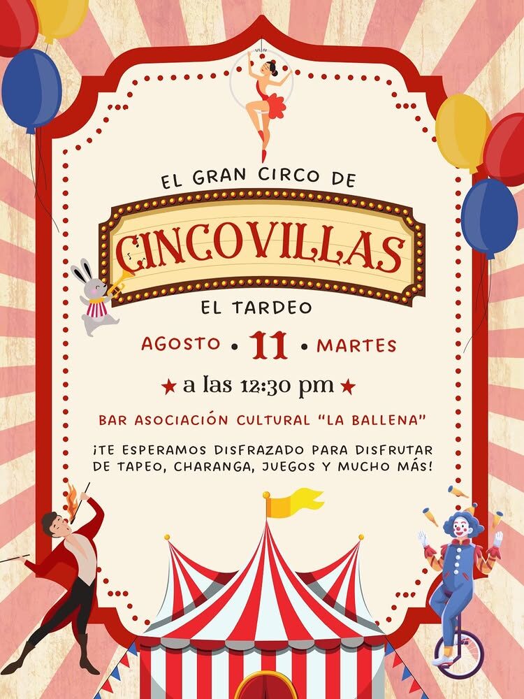 Cartel del Tardeo El Gran Circo de Cincovillas 2026